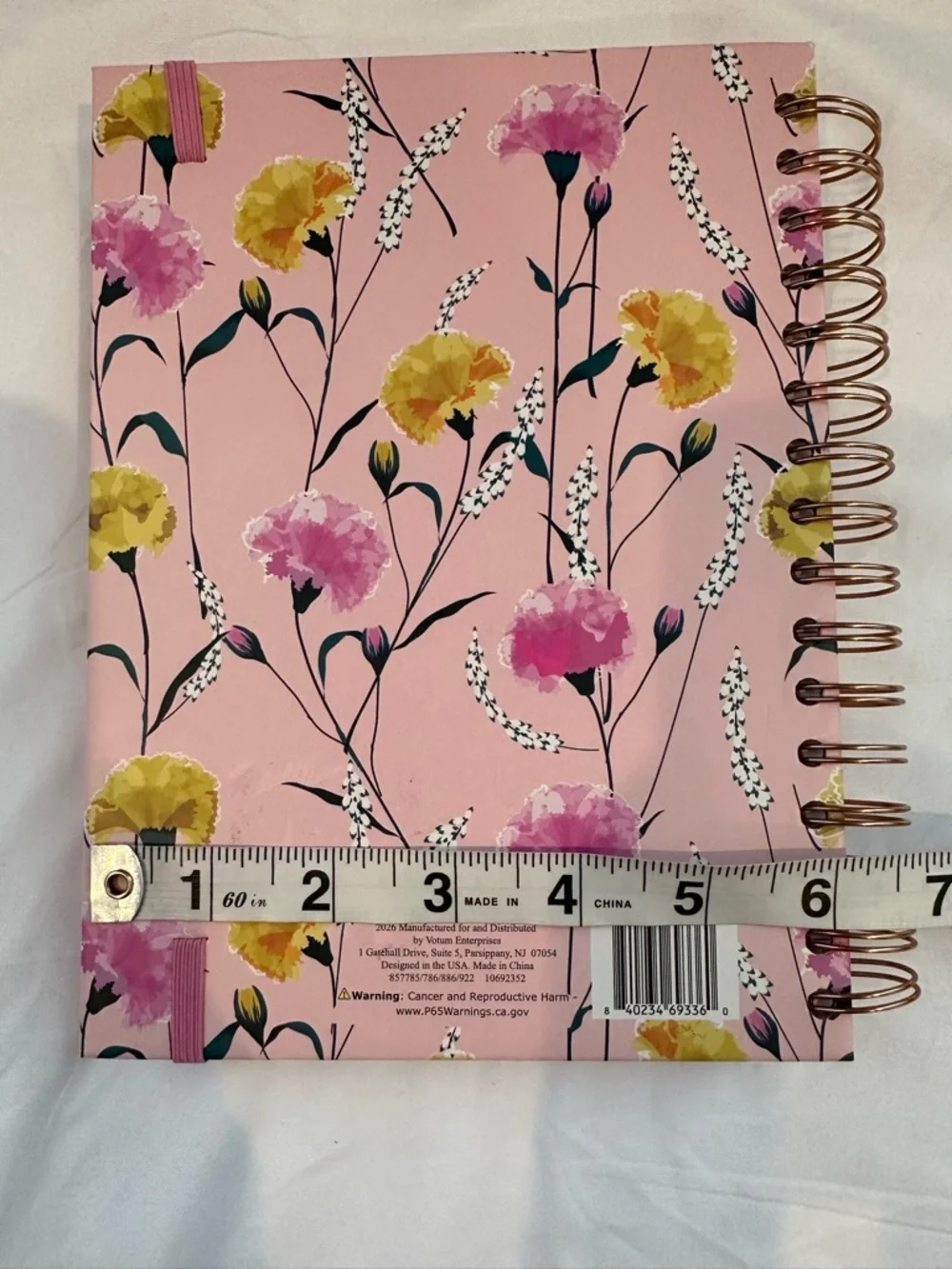 Pink Floral Spiral Notebook – “Be Still” with Gold Daisy Pen & Stickers - Picture 5 of 6